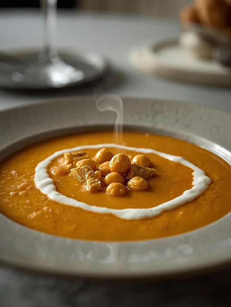 Lighter Coconut Curry Chickpea Soup