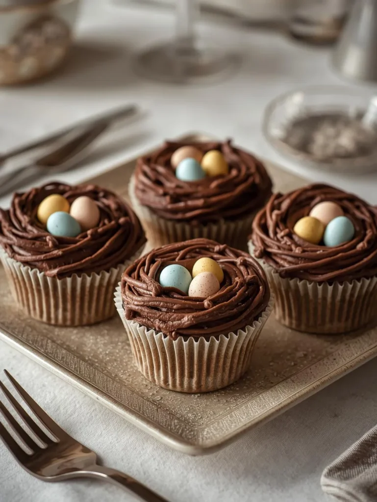 Mini Egg Chocolate Nest Cupcakes
