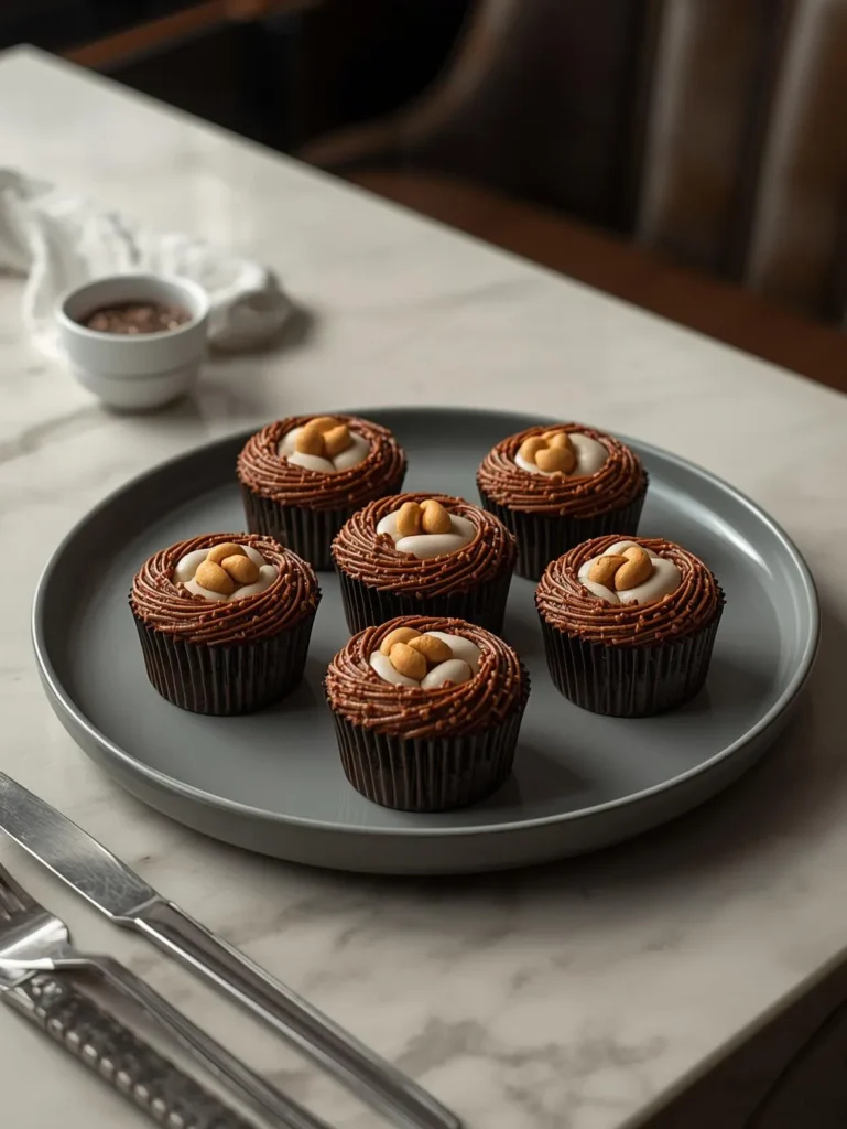 No Bake Nest Cupcakes