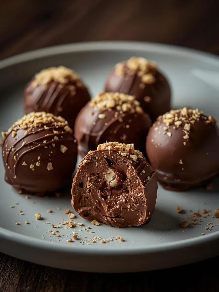 Nutty Hazelnut Baileys Truffles