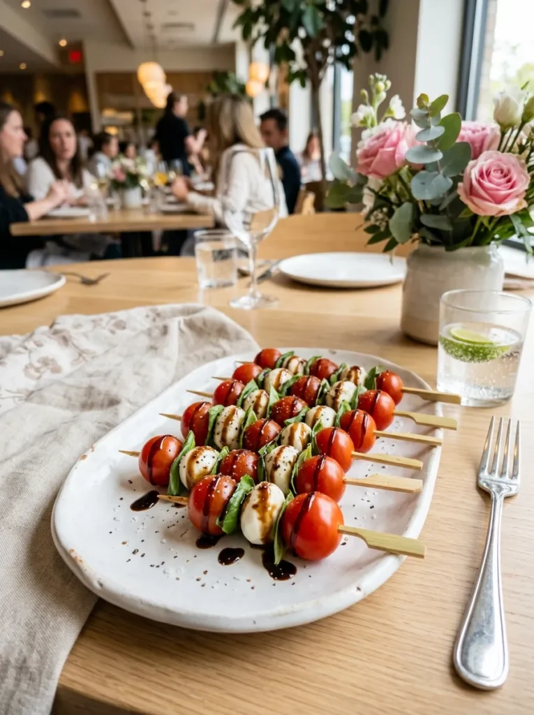 Occasion Vibe Mothers Day Brunch With Caprese Skewers With Balsamic Glaze