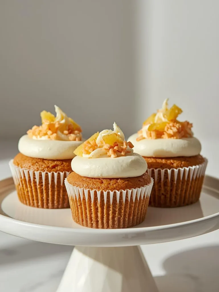 Pineapple Carrot Cake Cupcakes
