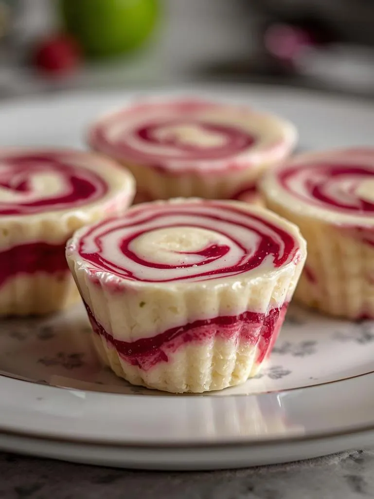Raspberry Swirl Key Lime Cups