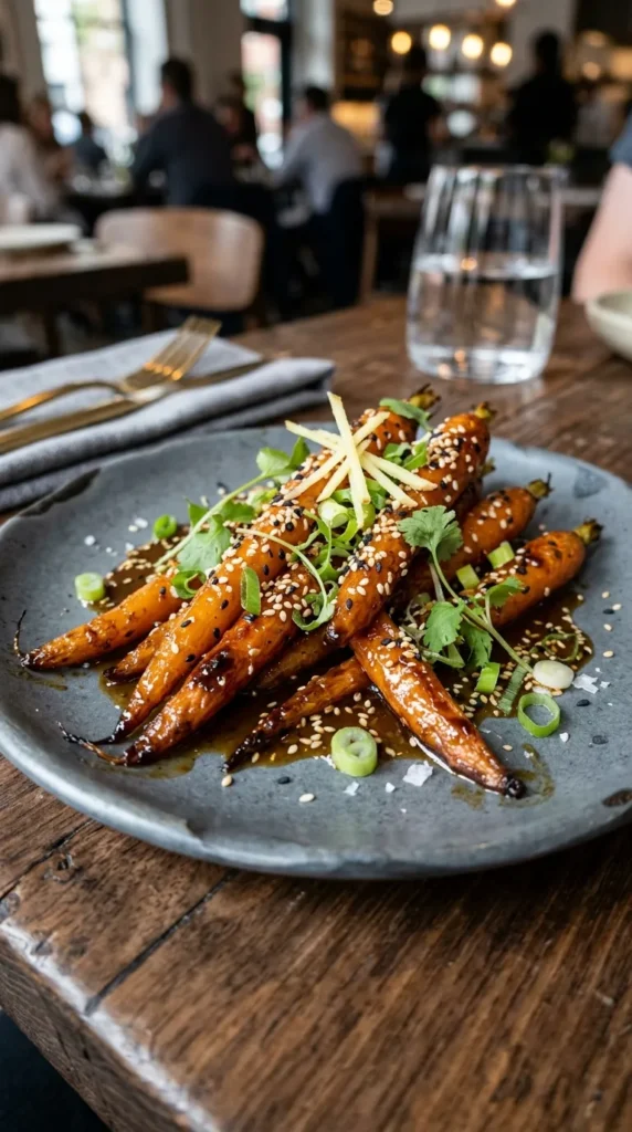 Sesame Ginger Glazed Carrots