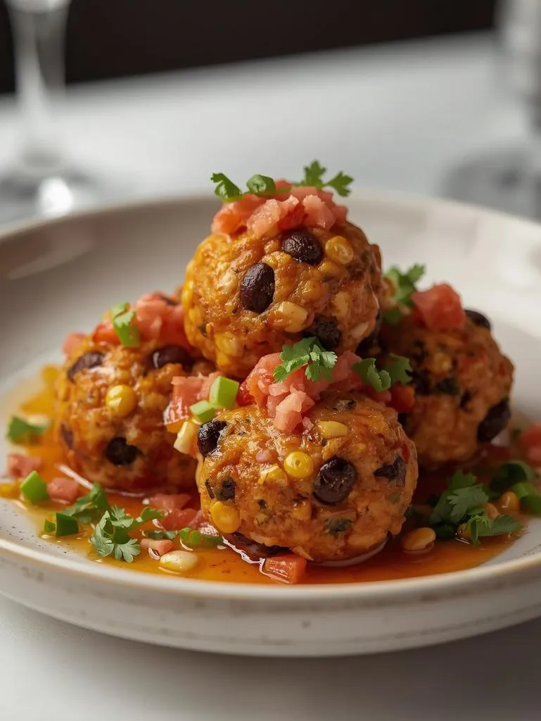 Southwestern Corn Black Bean Balls