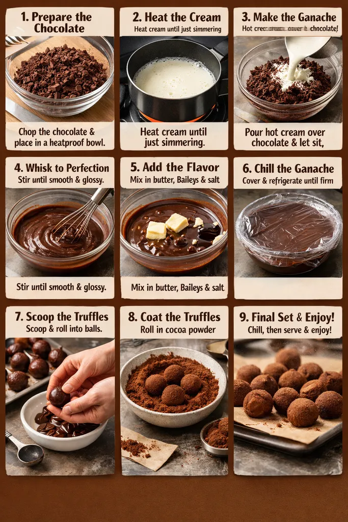 Step By Step Instructions Baileys Chocolate Truffles