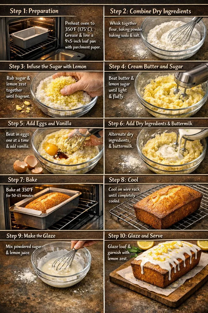 Step By Step Instructions Copycat Starbucks Lemon Loaf Cake