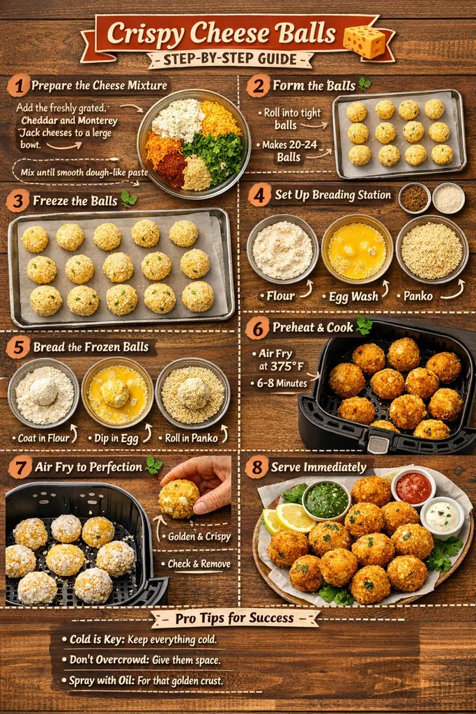 Step By Step Instructions Crispy Air Fryer Nacho Cheese Balls