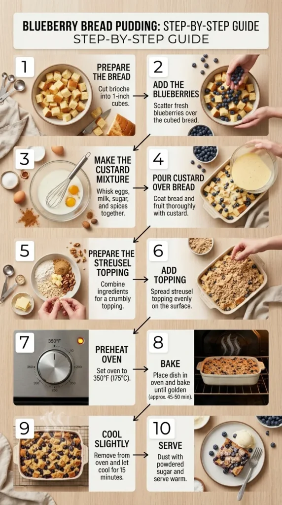 Step By Step Instructions Easter Blueberry French Toast Bake