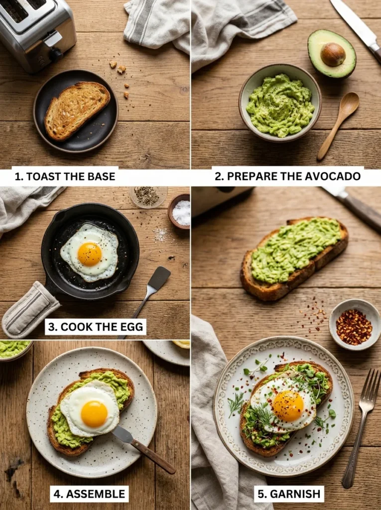 Step By Step Instructions Healthy Avocado And Egg Breakfast Toast