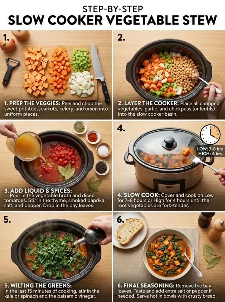 Step By Step Instructionsvvv Healthy Slow Cooker Vegetable Stew