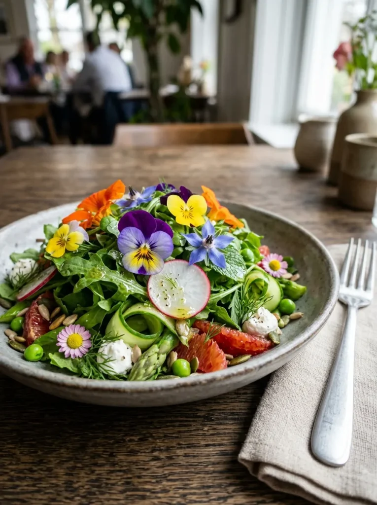 Variation Aesthetic Spring Salad Wait Edible Flowers