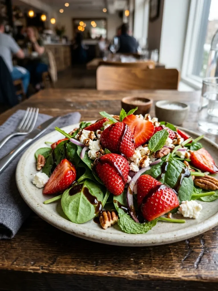 Variation Best Fresh Strawberry Spinach Salad Wait Balsamic Glaze Boost