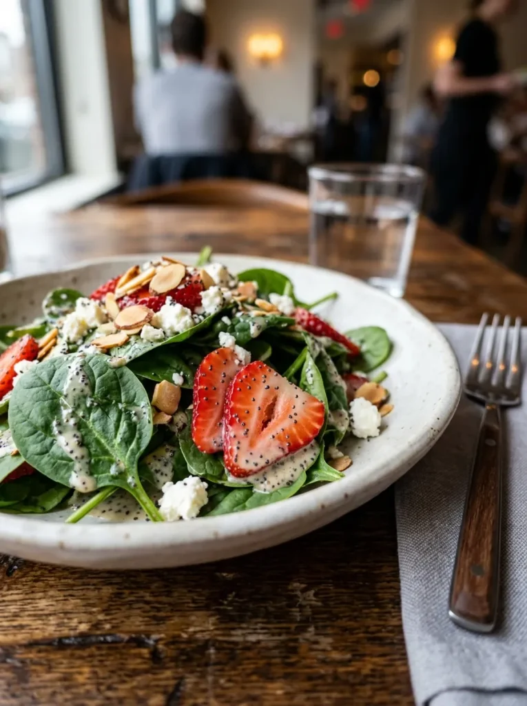 Variation Quick Simple Strawberry Spinach Salad Wait Poppy Seed Twist