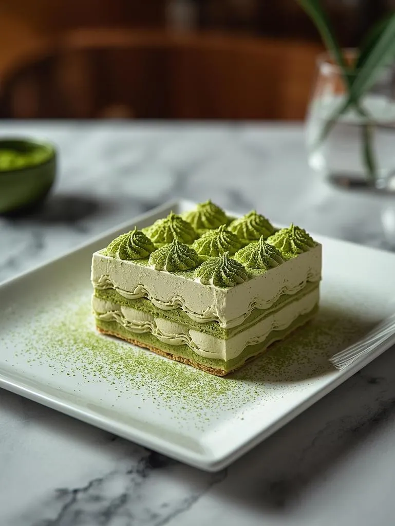 Vegan Matcha Tiramisu