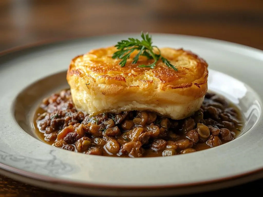 Vegetarian Lentil Mushroom Shepherds Pie