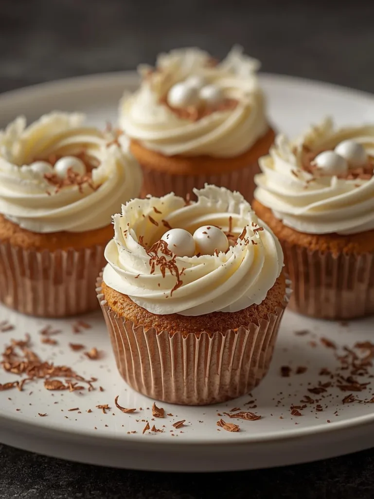 White Chocolate Nest Cupcakes