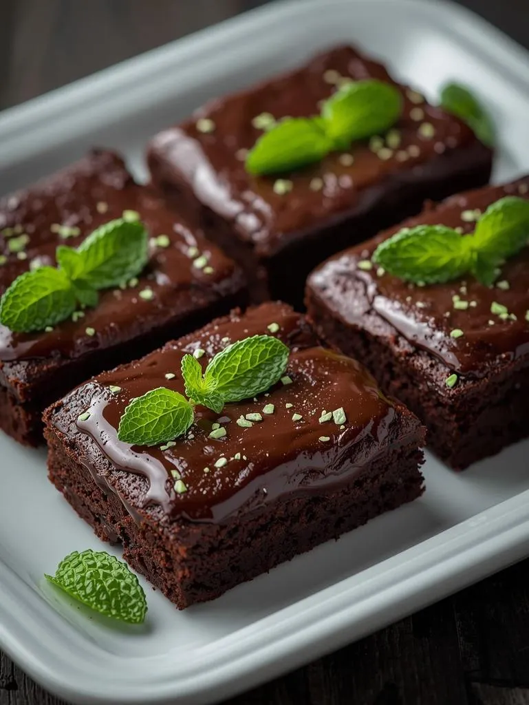H Mint Chocolate Brownies