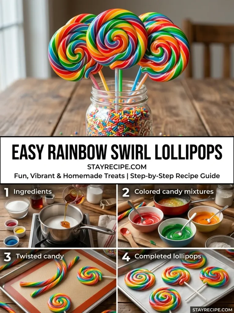 1  Rainbow Swirl Lollipops
