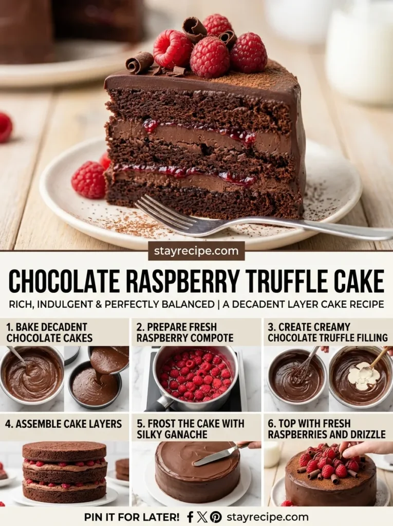 10  Chocolate Raspberry Truffle Cake