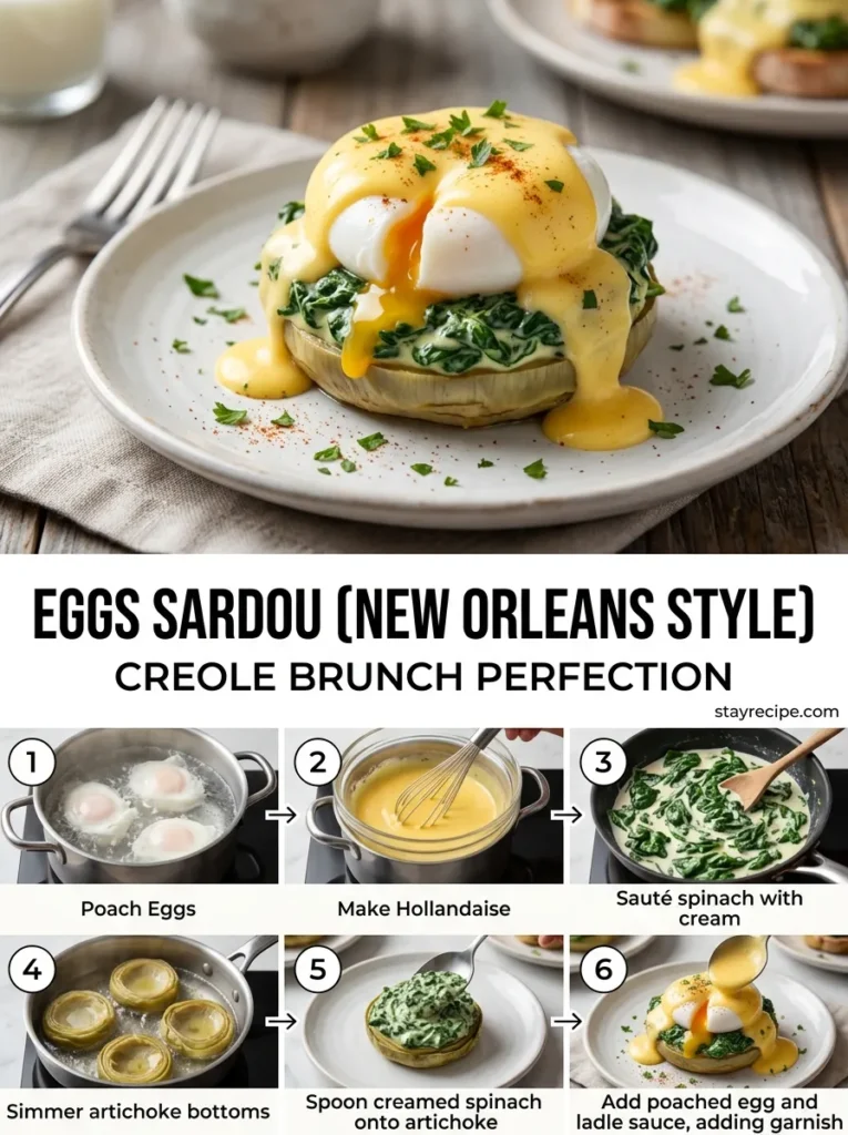 10 Eggs Sardou New Orleans Style