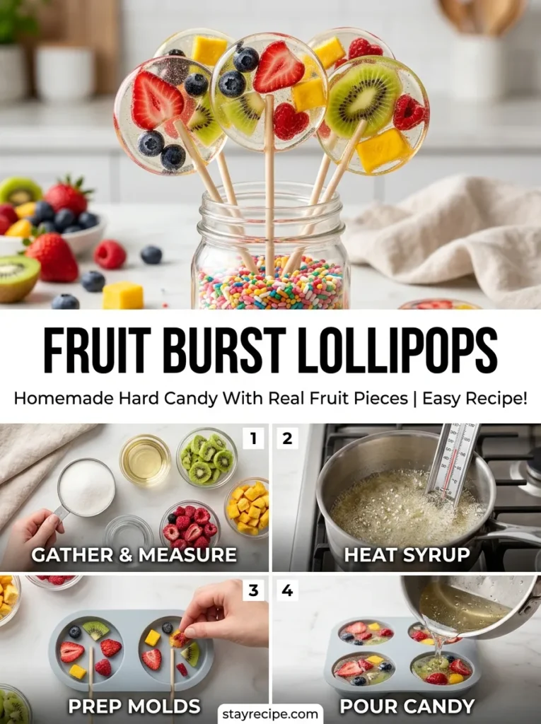 10  Fruit Burst Lollipops
