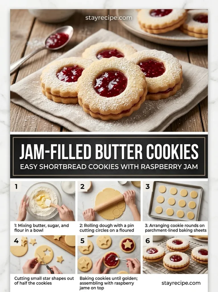 10 Jam Filled Butter Cookies