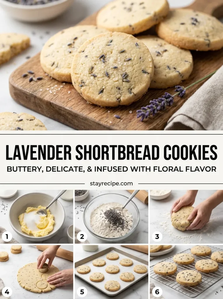 10  Lavender Shortbread Cookies