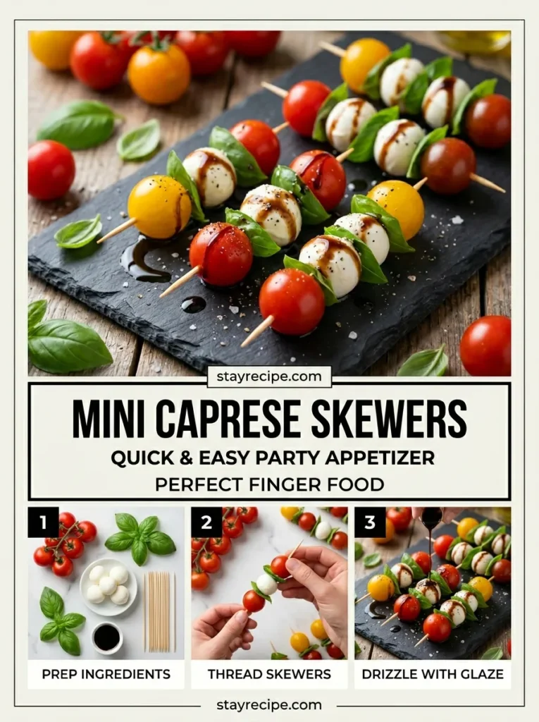 10  Mini Caprese Skewers