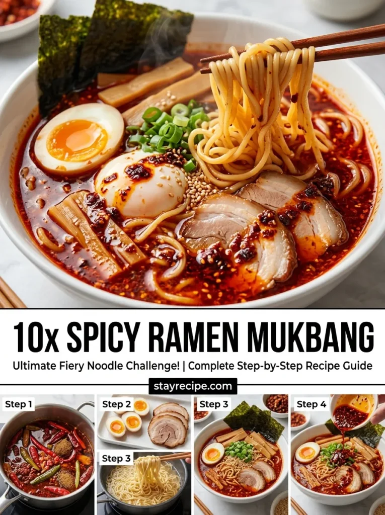 10x Spicy Ramen Mukbang