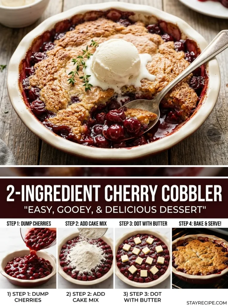 2 Ingredient Cherry Cobbler