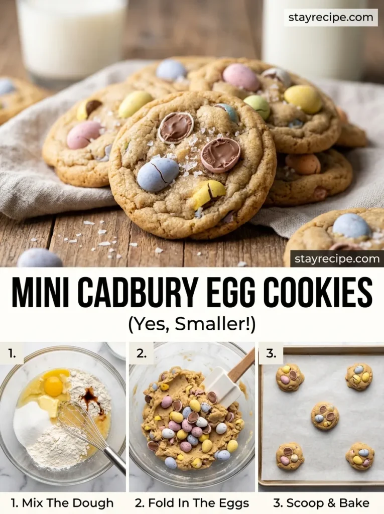 2  Mini Cadbury Egg Cookies Yes Smaller