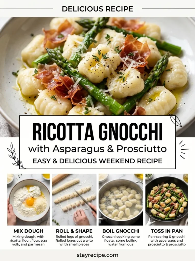 2 Ricotta Gnocchi With Asparagus Prosciutto