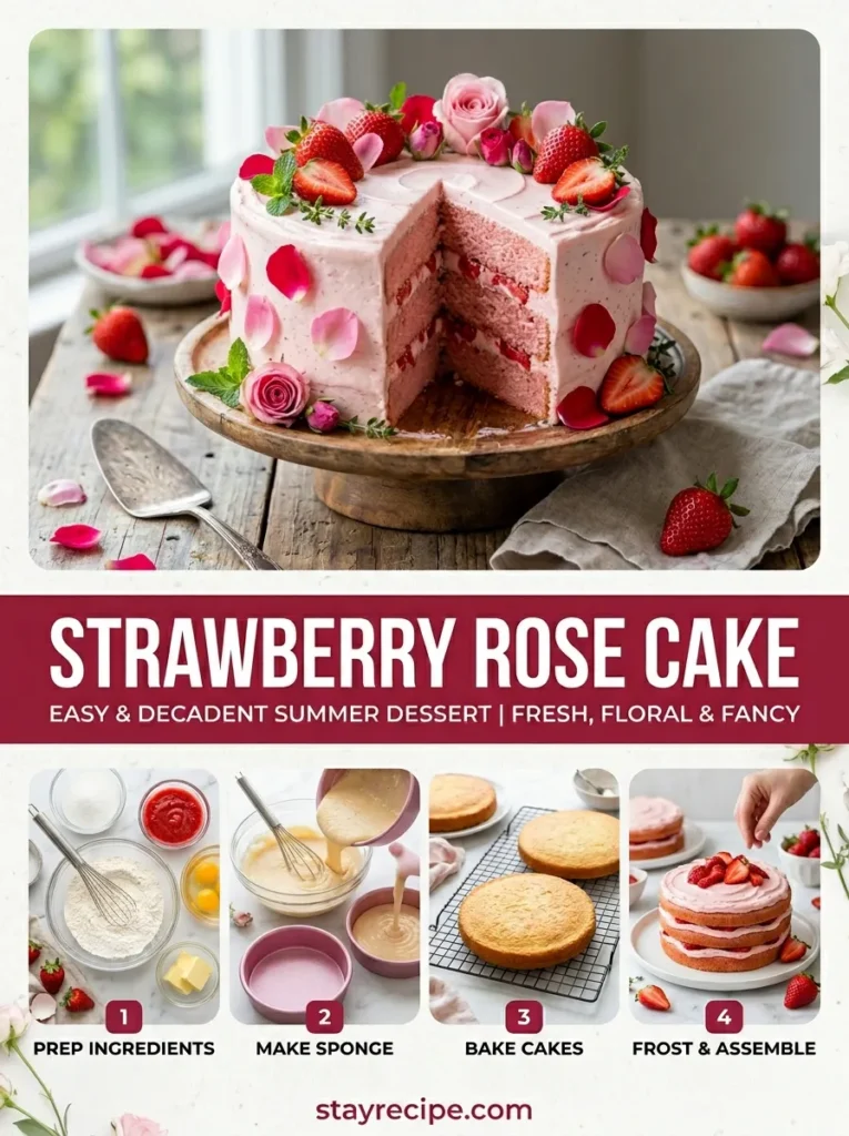 2  Strawberry Rose Cake