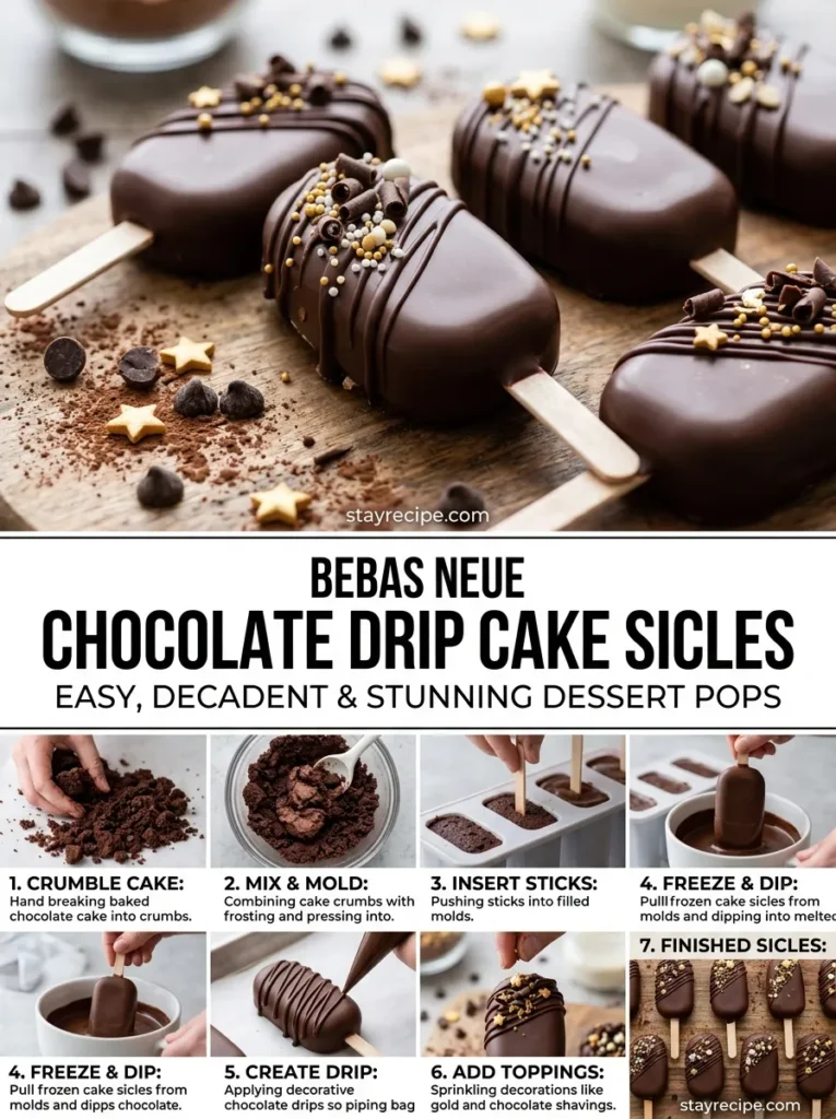 2 Chocolate Drip Cake Sicles