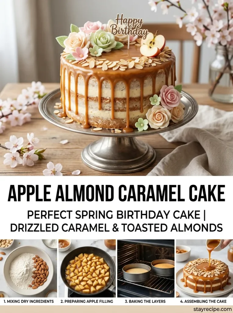 3  Apple Almond Caramel Cake