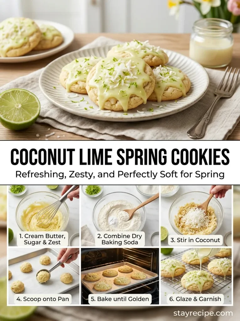 3  Coconut Lime Spring Cookies