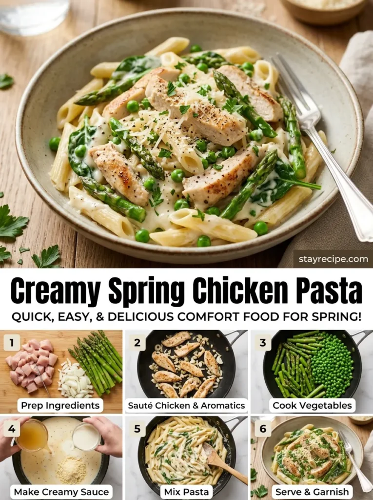 3 Creamy Spring Chicken Pasta