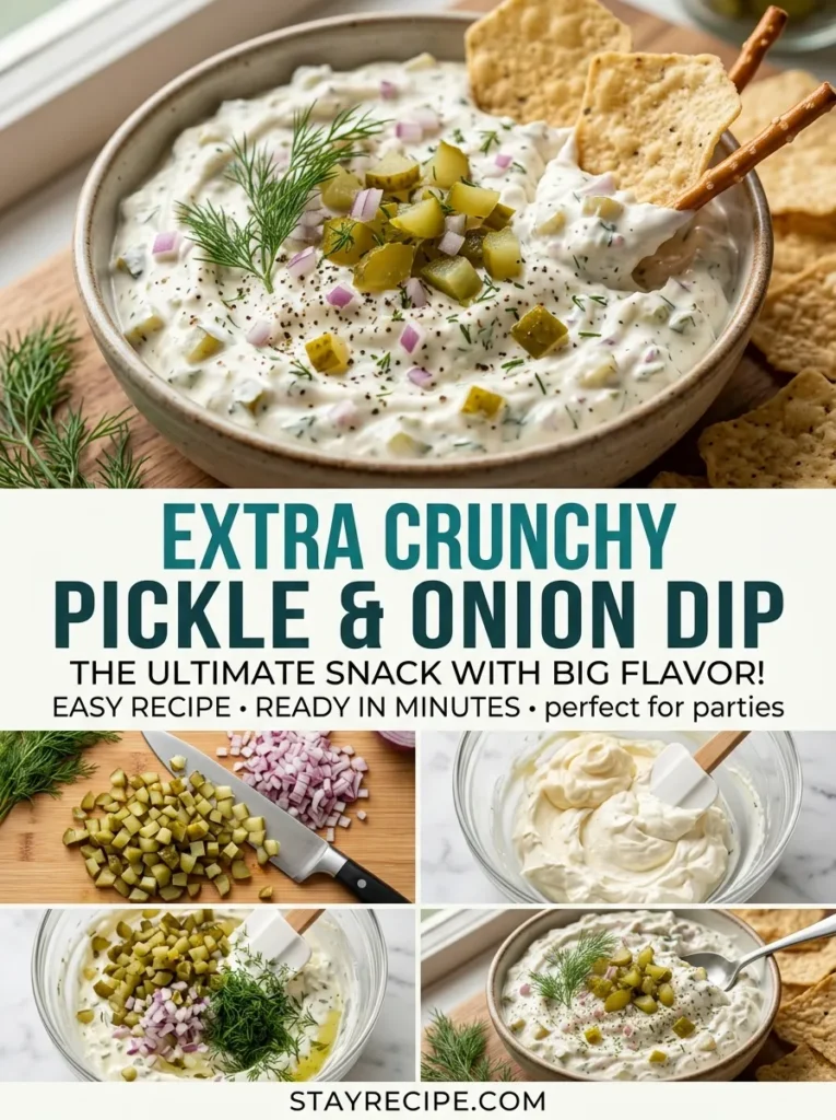 3  Extra Crunchy Pickle Onion Dip