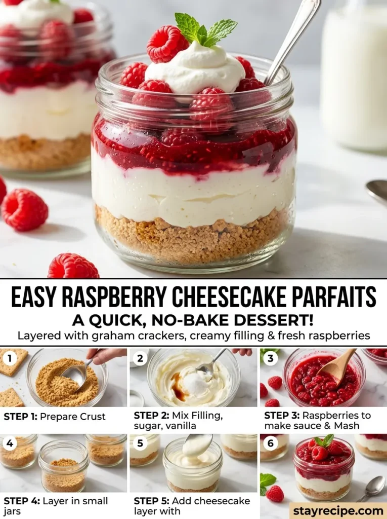 3  Raspberry Cheesecake Parfaits