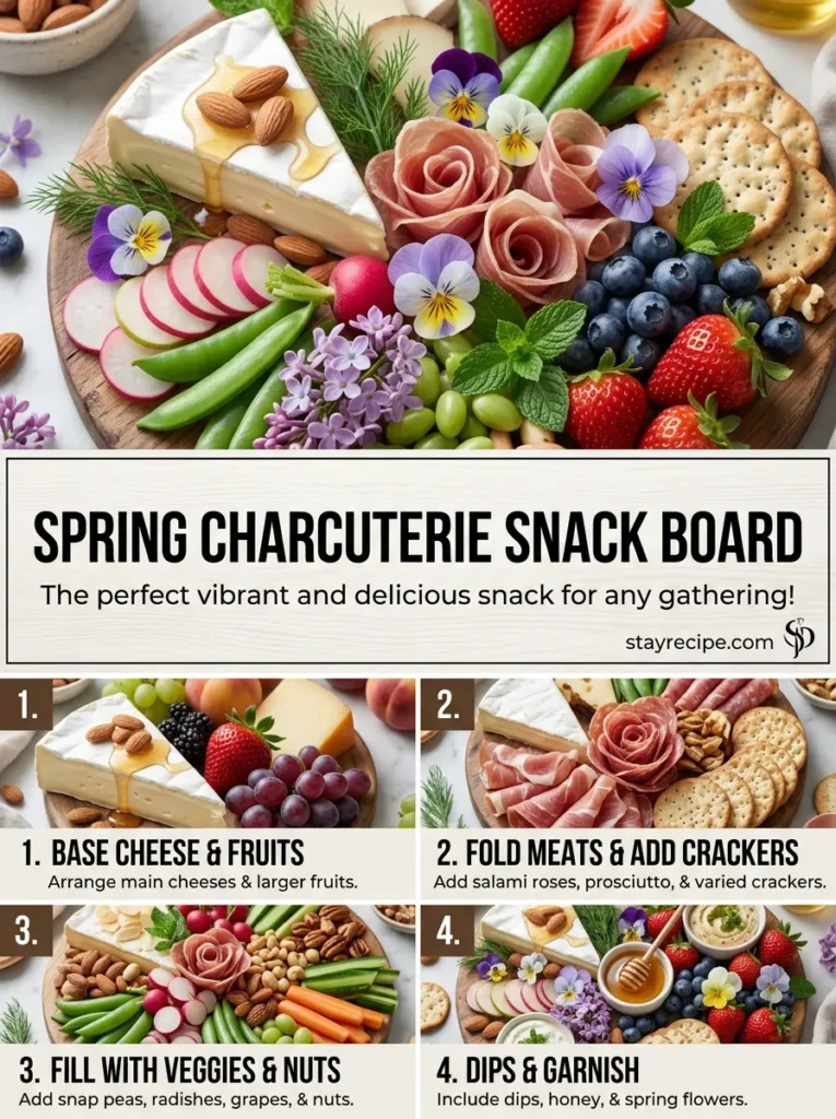 3  Spring Charcuterie Snack Board