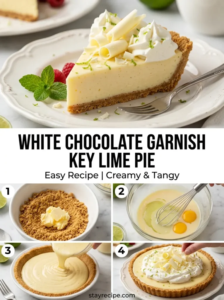 3 White Chocolate Garnish Key Lime Pie