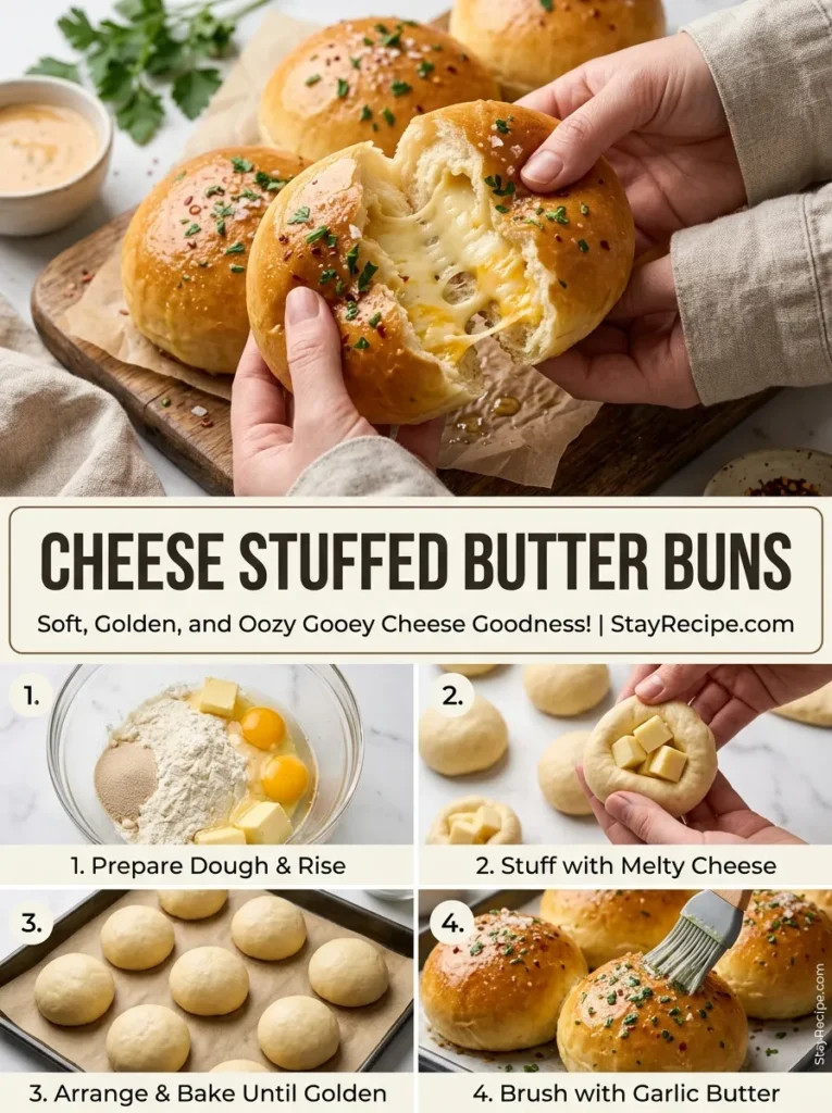 4 Cheese Stuffed Butter Buns