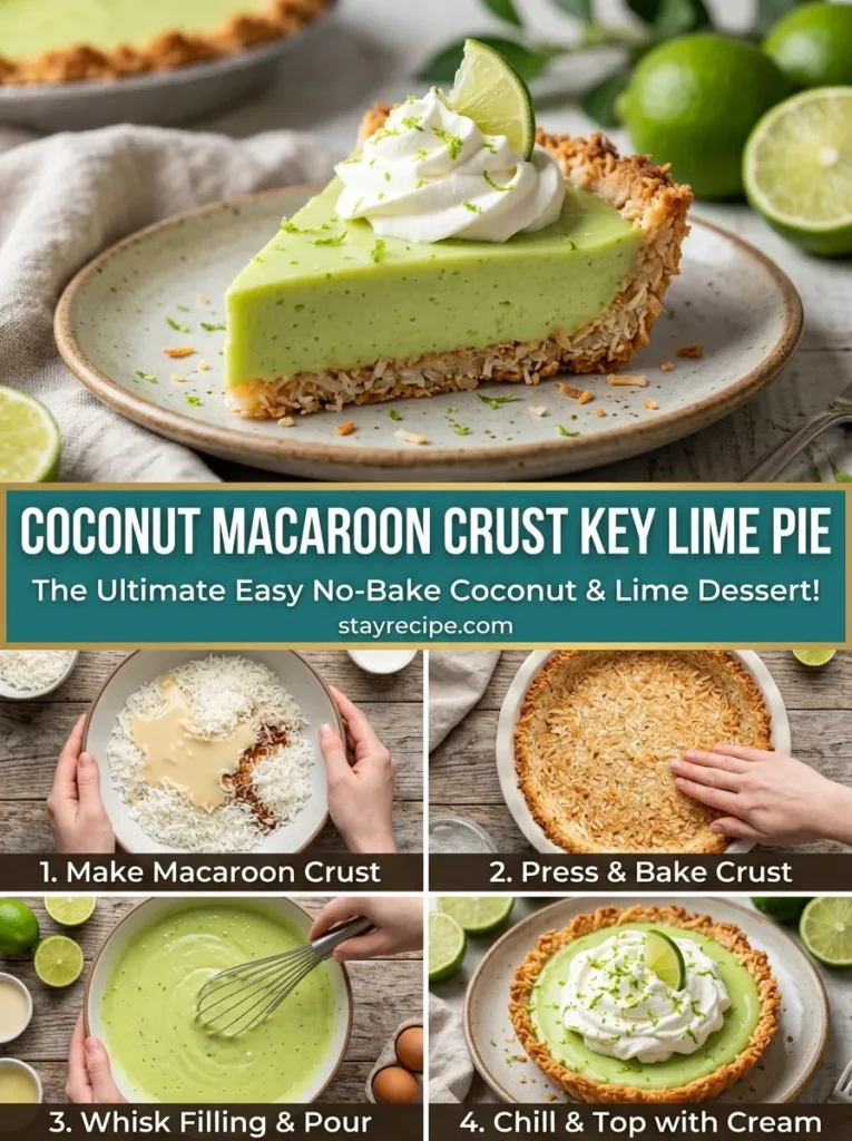 4 Coconut Macaroon Crust Key Lime Pie