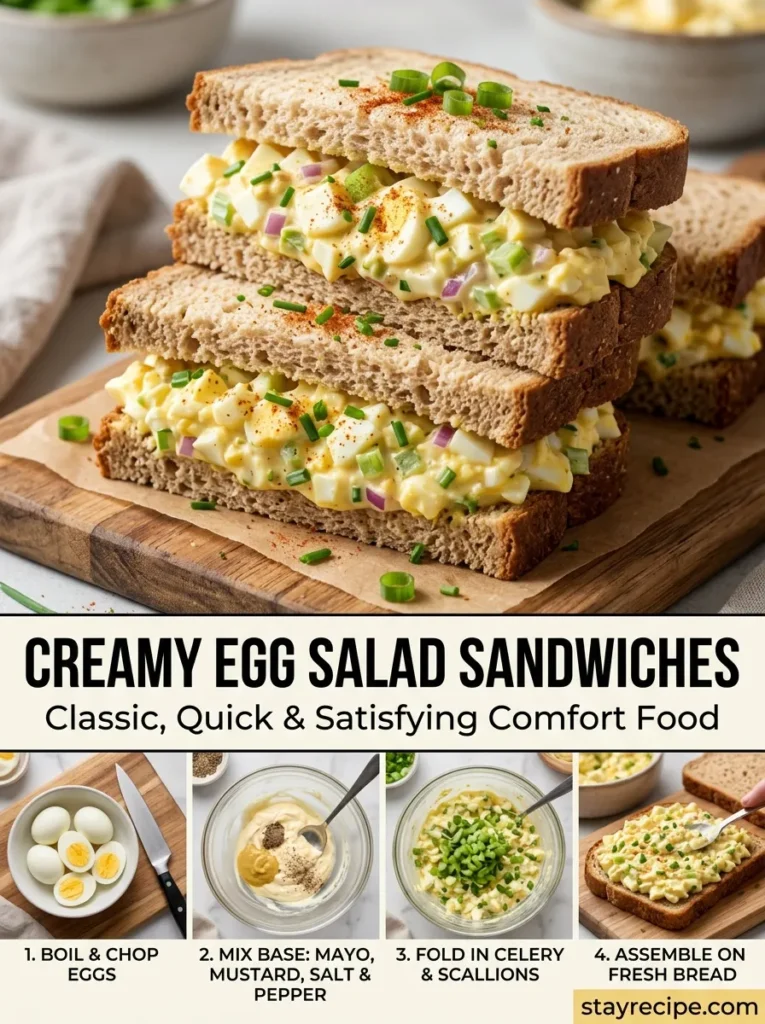 4  Creamy Egg Salad Sandwiches