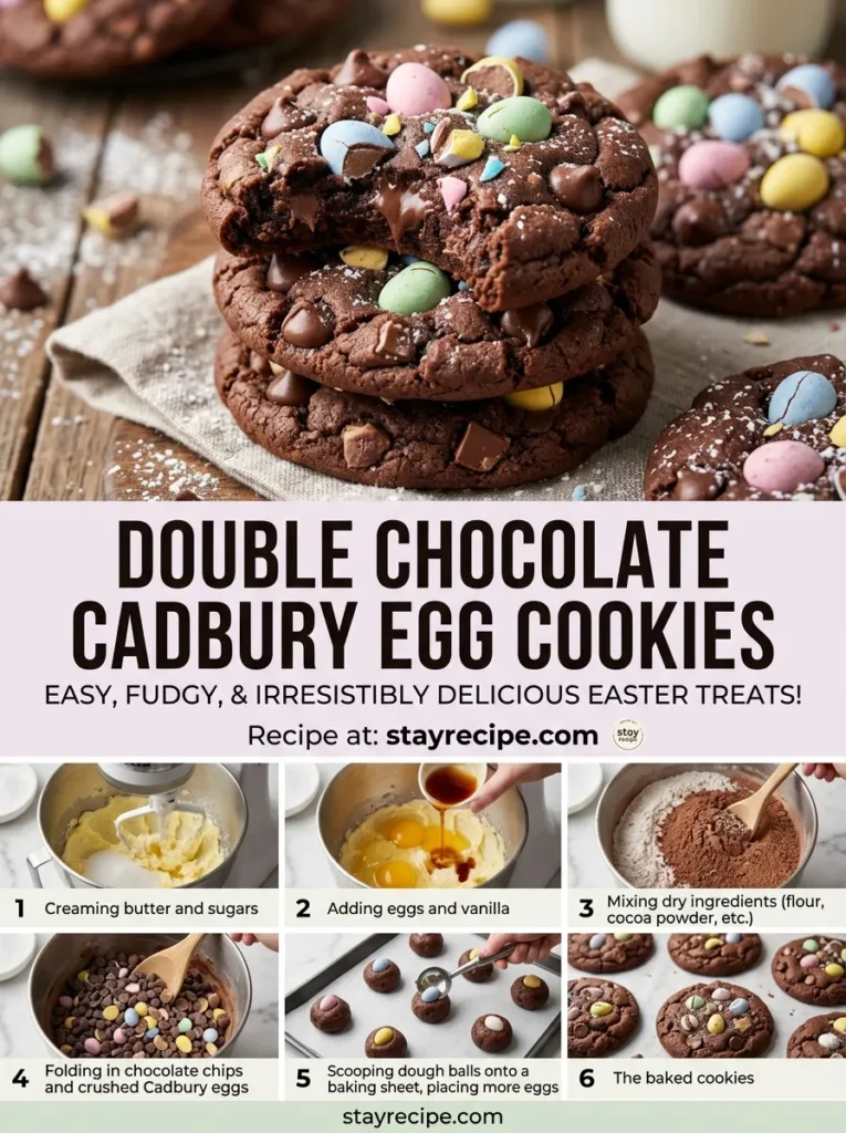 4  Double Chocolate Cadbury Egg Cookies