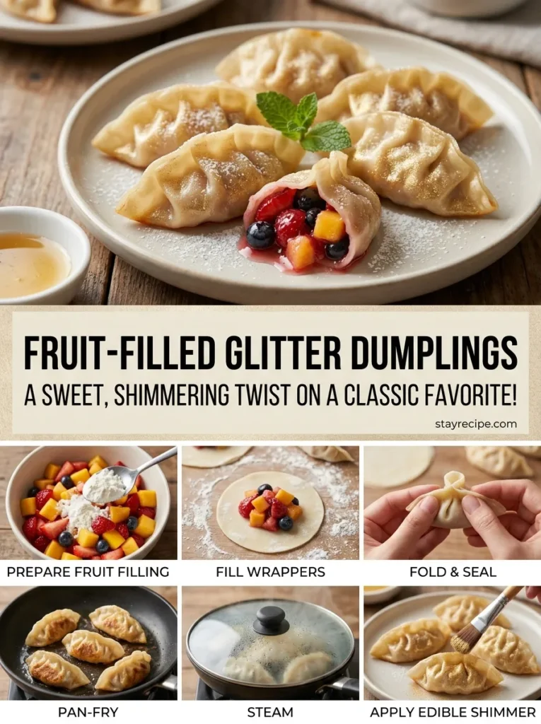 4  Fruit Filled Glitter Dumplings