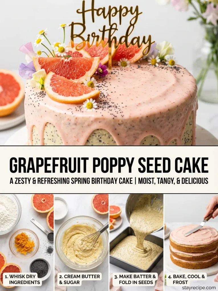 4  Grapefruit Poppy Seed Cake