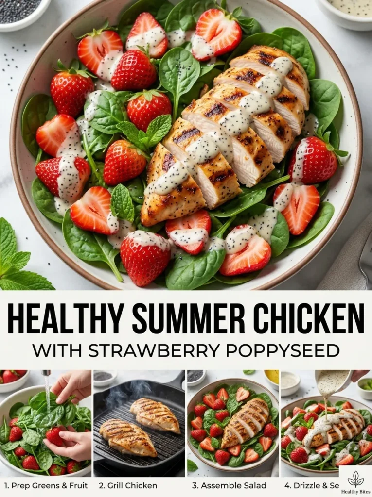 4  Healthy Summer Chicken With Strawberry Poppyseed