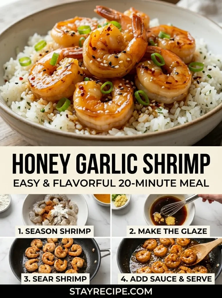 4 Honey Garlic Shrimp With Rice